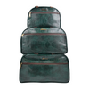 Premium Crocodile Print Leather Green Travel Duffle Bag Set (3 Bags)